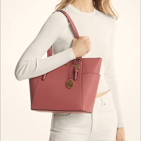 Michael Kors Burgundy Jet Set Tote Bag - Picture 6 of 6